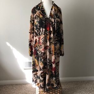 NWT H&M Long Sleeve Patterned Midi Dress